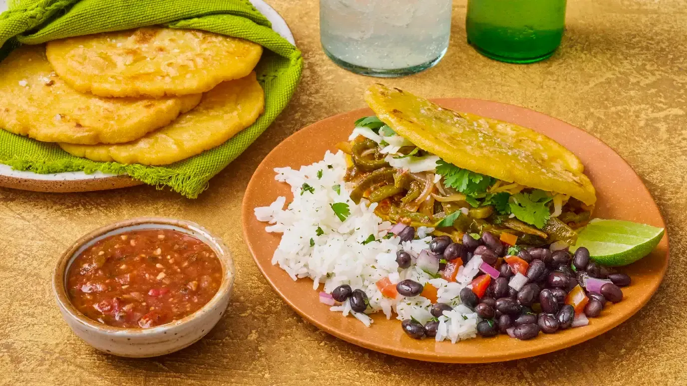 Gorditas with Cholula-Spiced Rajas