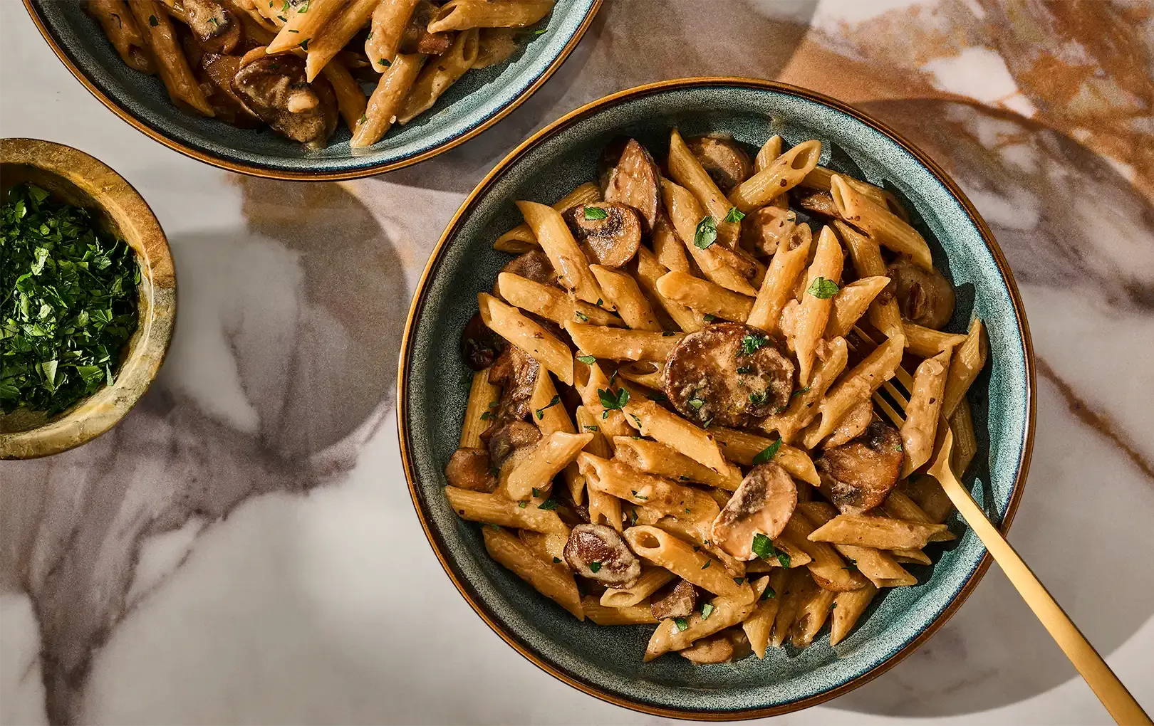 Garlic Truffle Mushroom Pasta