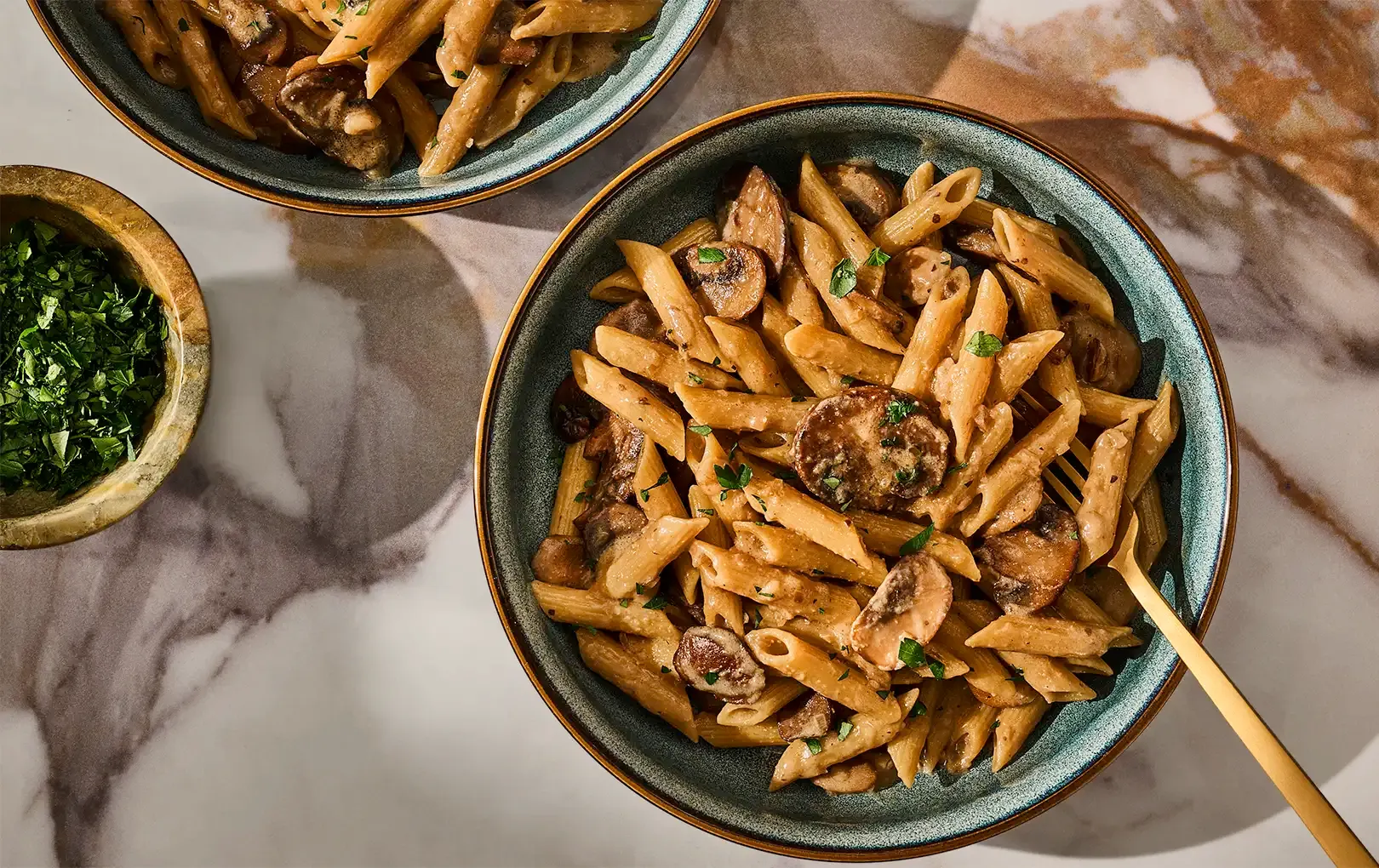 Garlic Truffle Mushroom Pasta