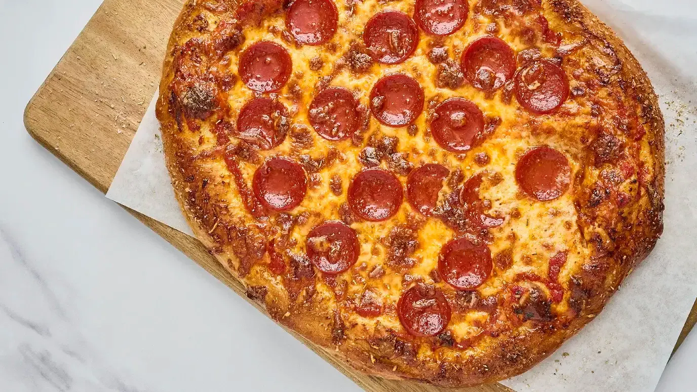 Easy Pepperoni Pizza with Smoky Garlic and Rosemary Salt
