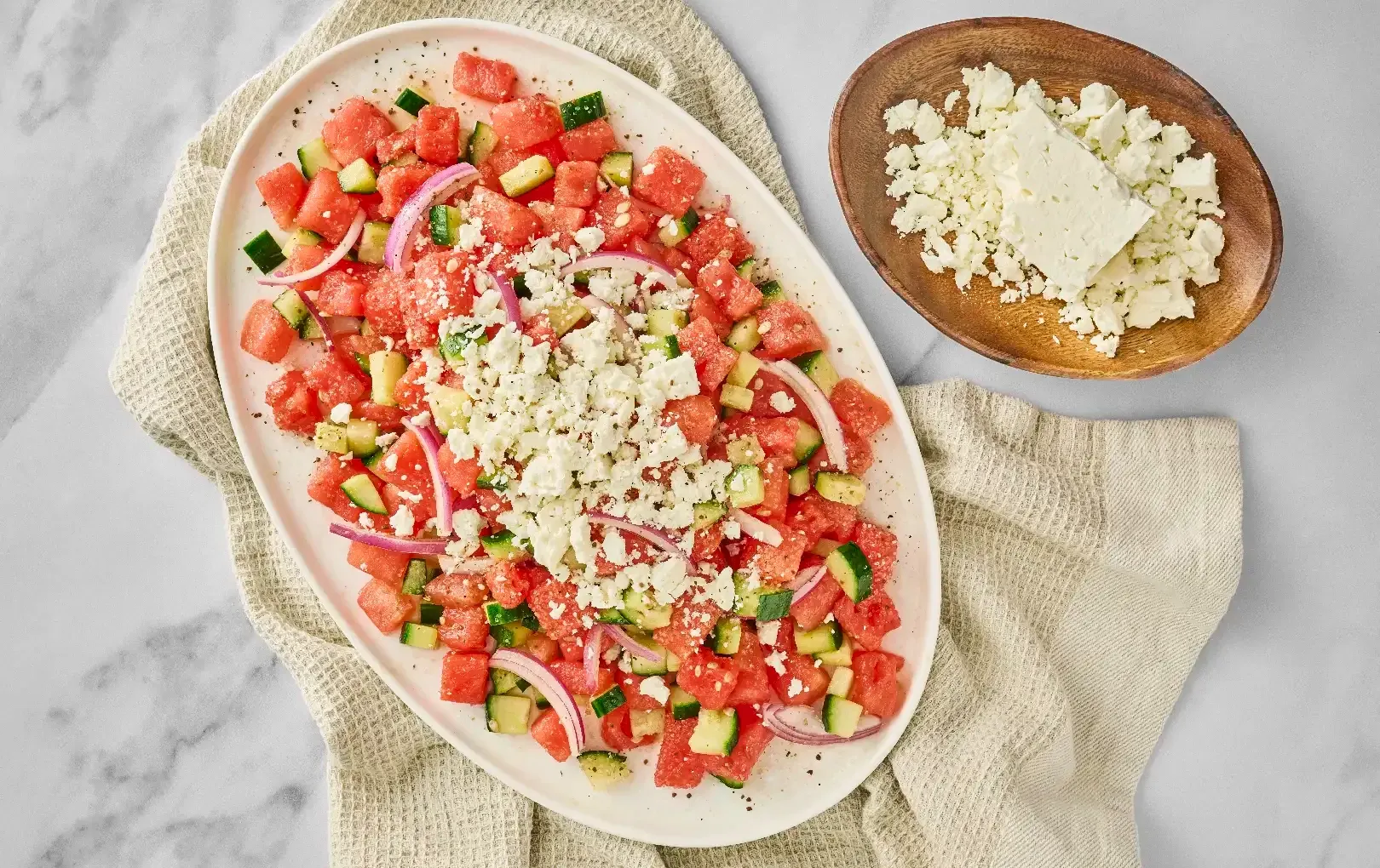 Balsamic Watermelon Feta Salad
