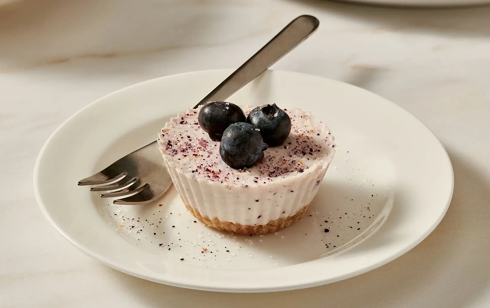 Blueberry Lemon Mini Cheesecakes