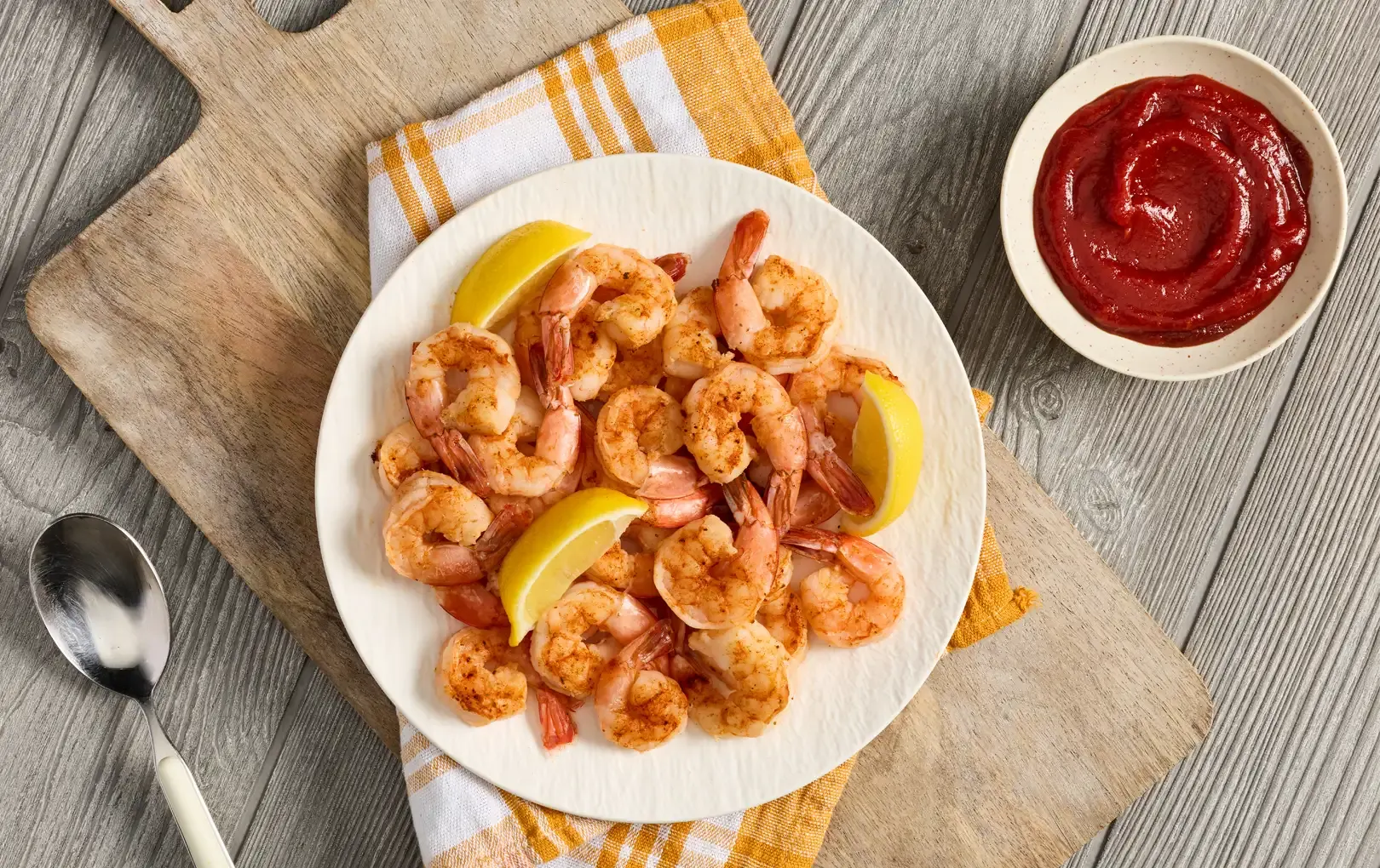 Old Bay Steamed Shrimp With Cocktail Sauce