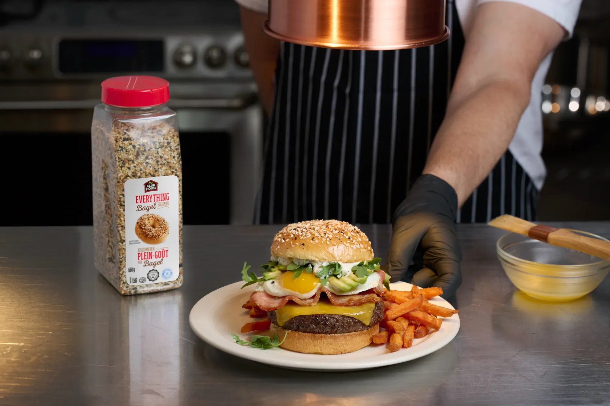 Everything Bagel Breakfast Burger