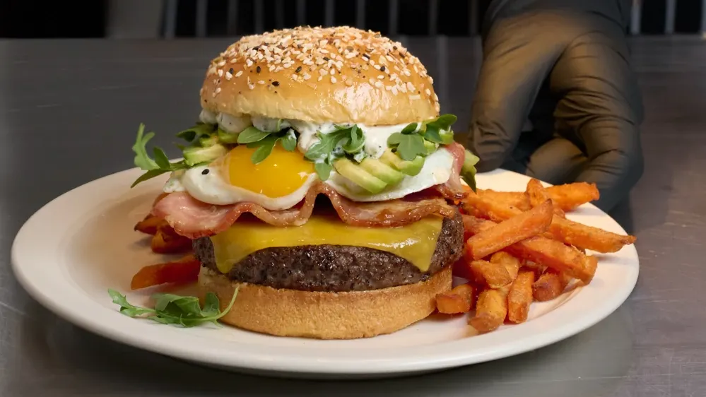 Everything Bagel Breakfast Burger