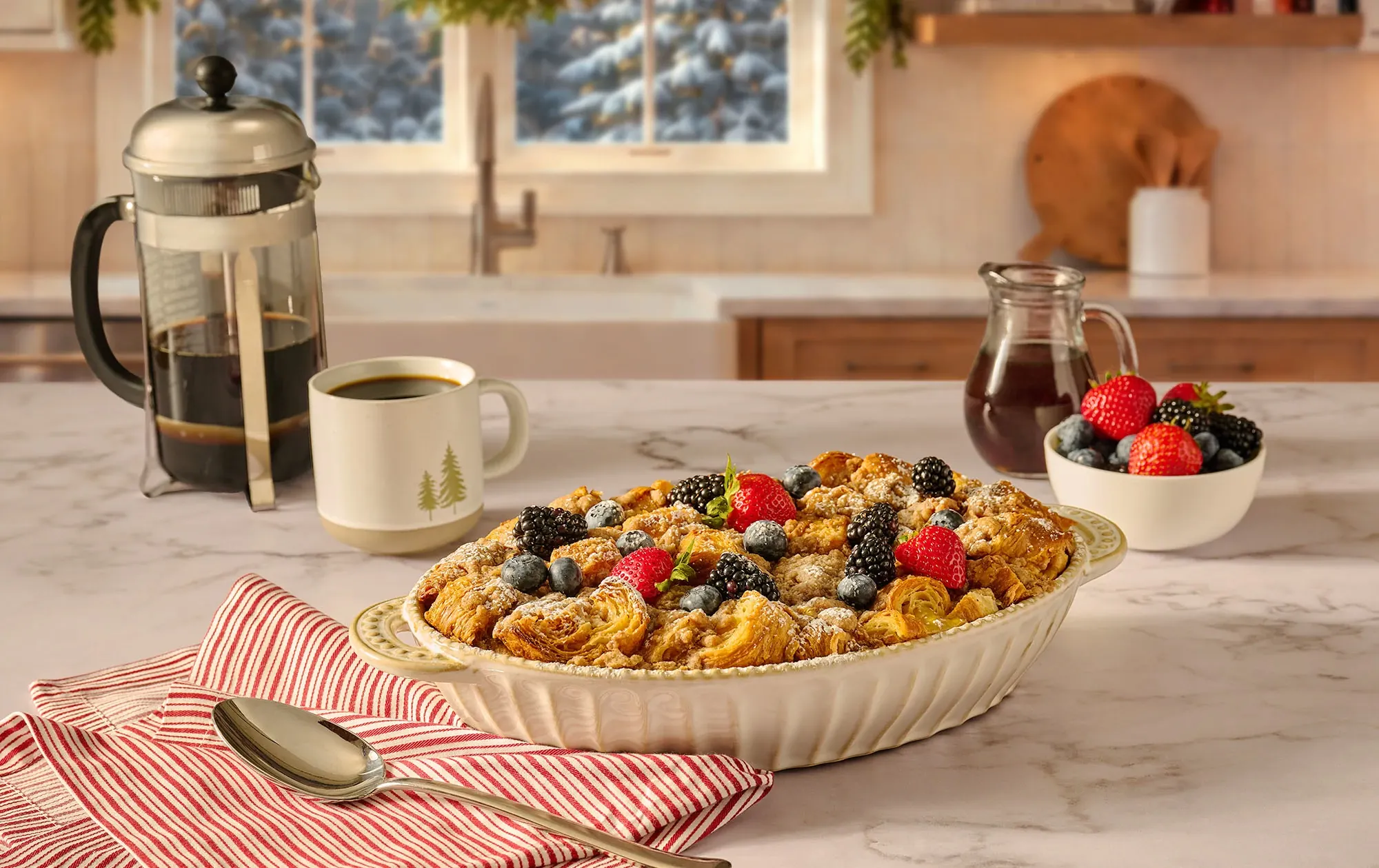 Overnight Croissant French Toast Casserole