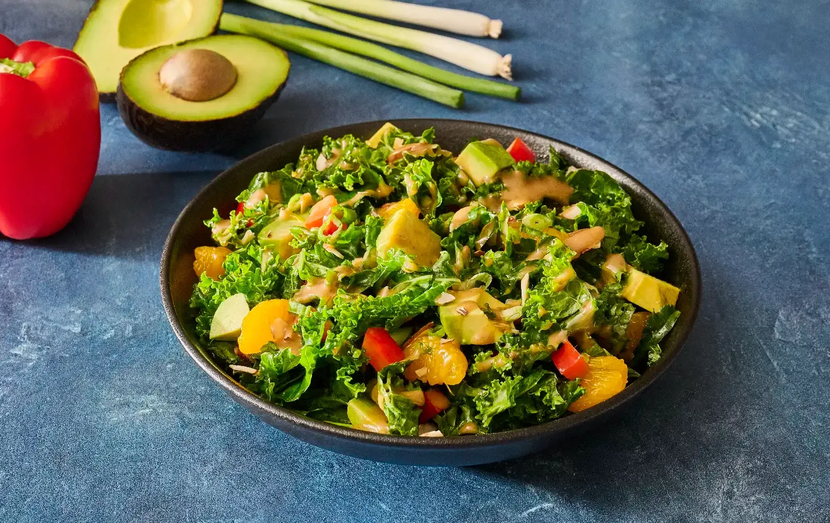 Kale Salad with Sesame Ginger Drizzle Sauce
