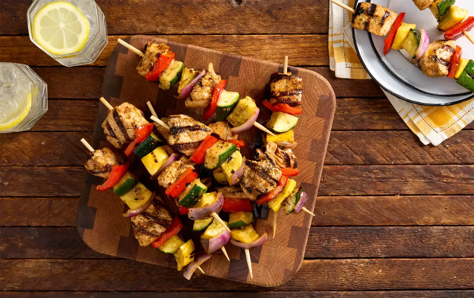 Sweet Mesquite Chicken And Vegetable Kabobs