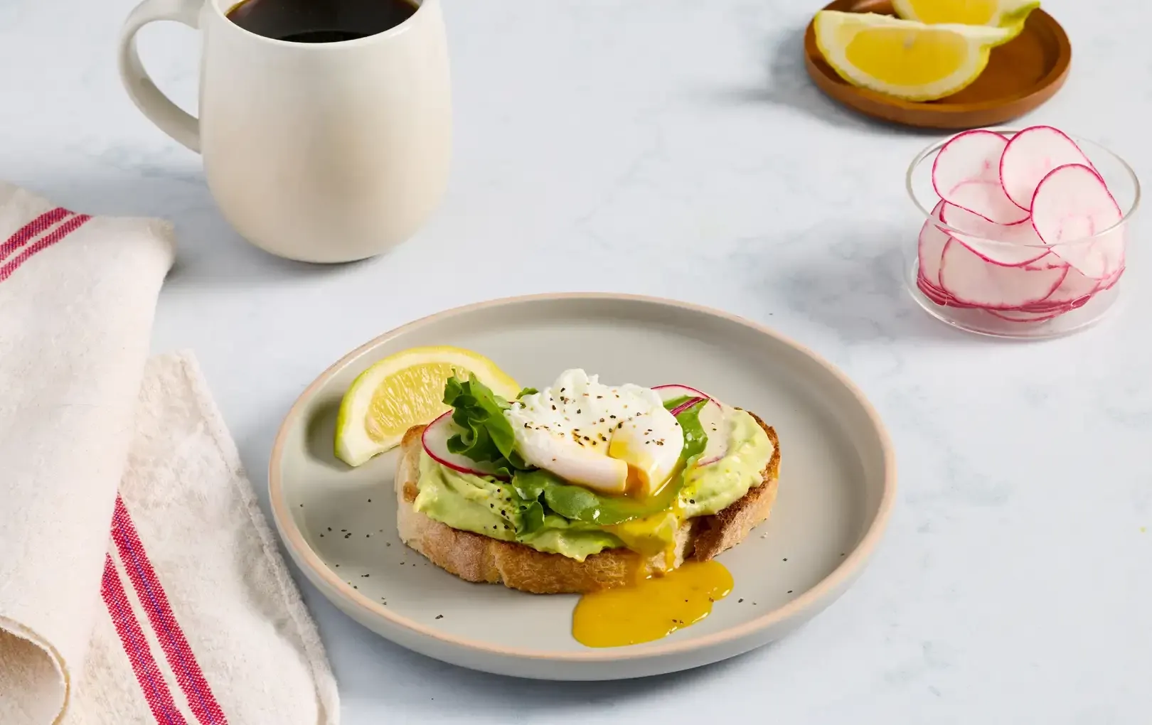 Avocado Ricotta Toast With Poached Eggs