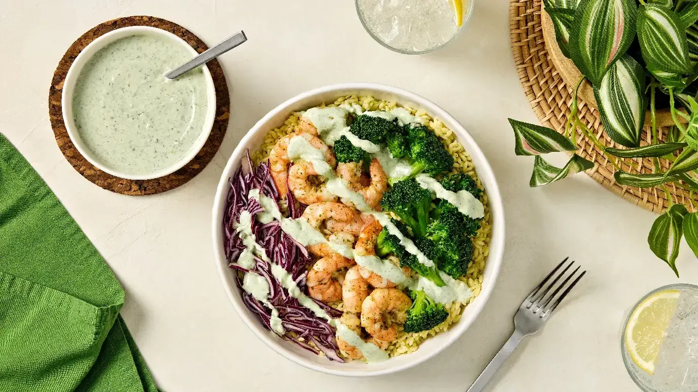 Green Goddess Shrimp Bowl