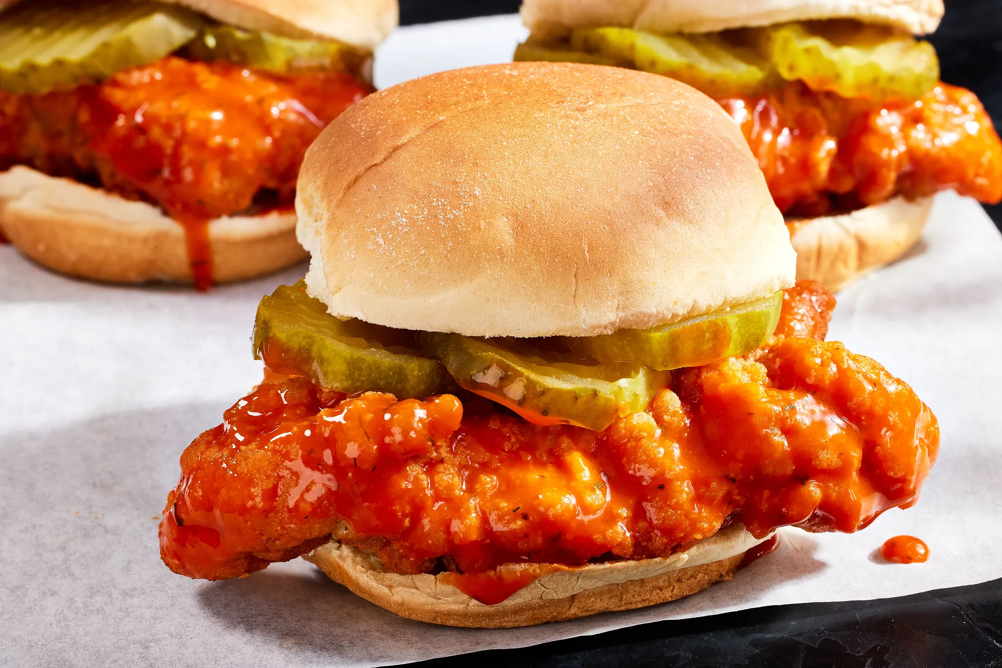 Spicy Pickle Chicken Sliders