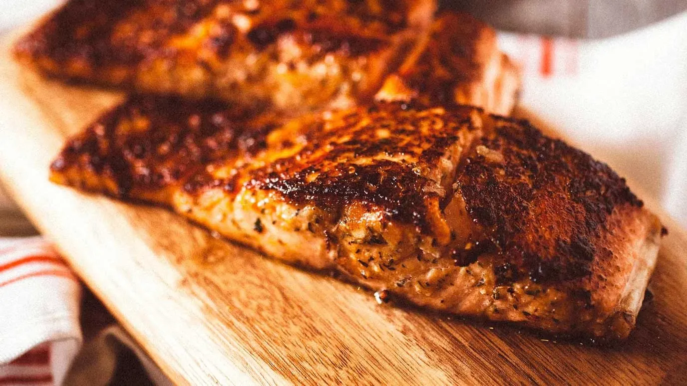 Garlic Herb Wine Marinated Salmon
