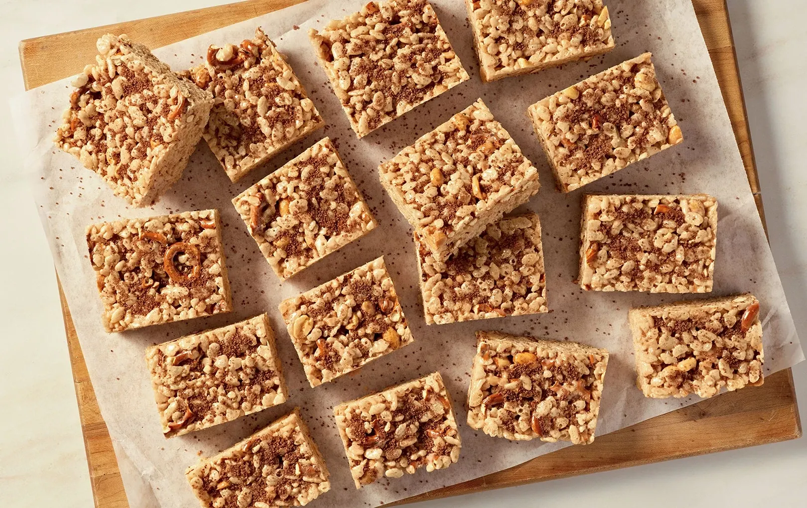 Chocolate Hazelnut Loaded Crispy Treats