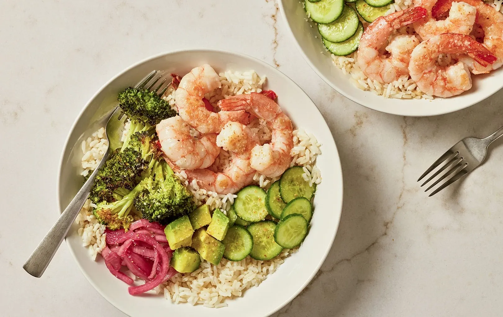 Seared Shrimp Bowl with Zesty Lemon Salt