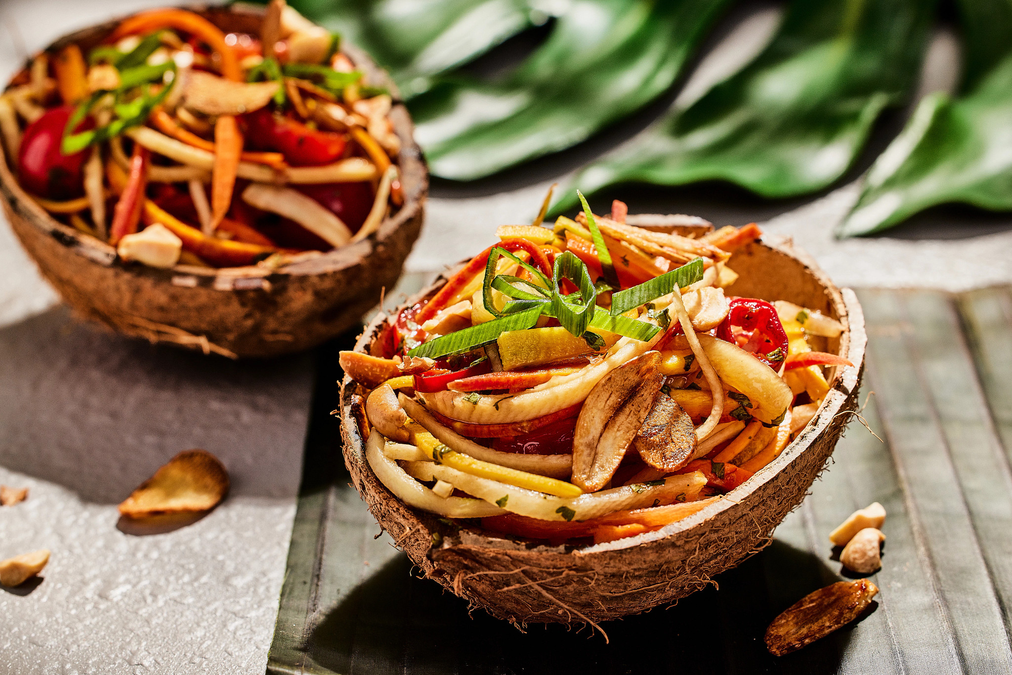 Rainbow Carrot and Green Mango Salad