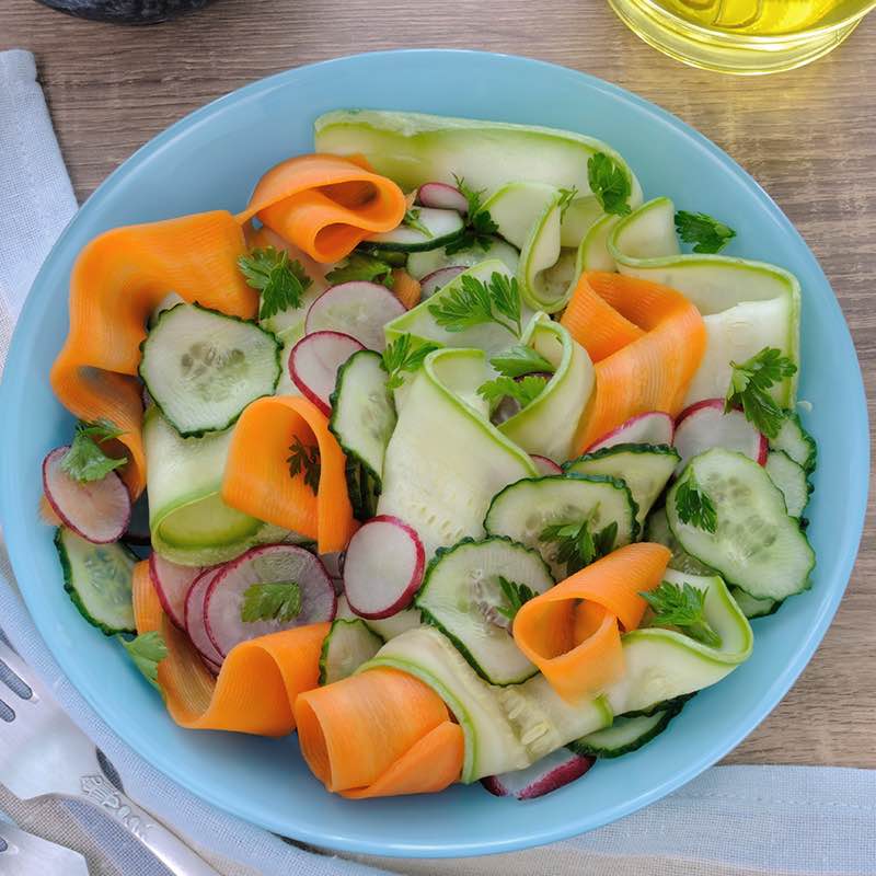 Salade de carottes et courgettes aux saveurs Marocaines