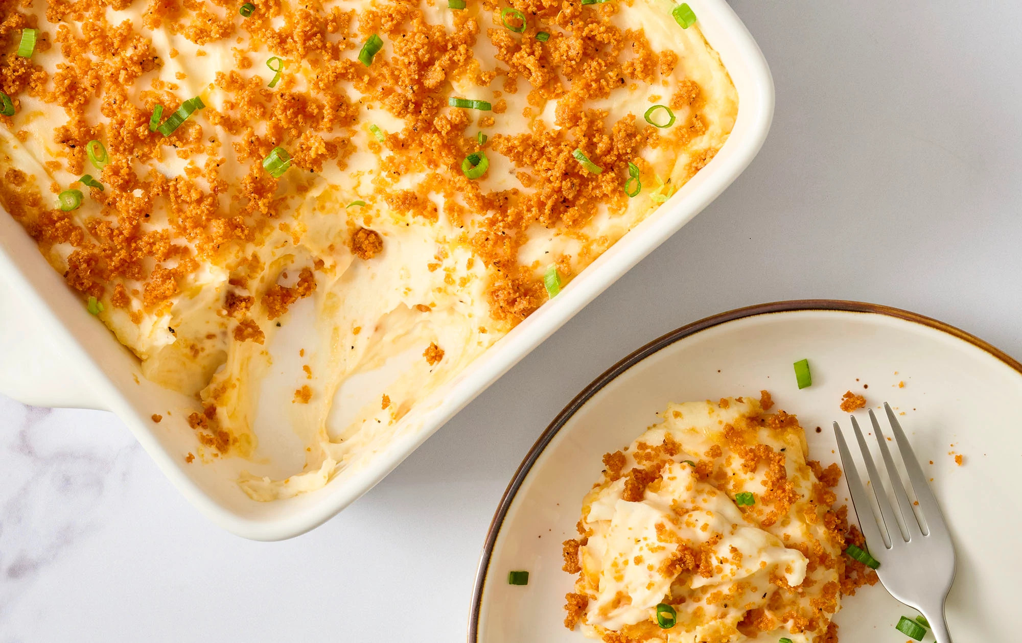Cheesy Mashed Potato Casserole