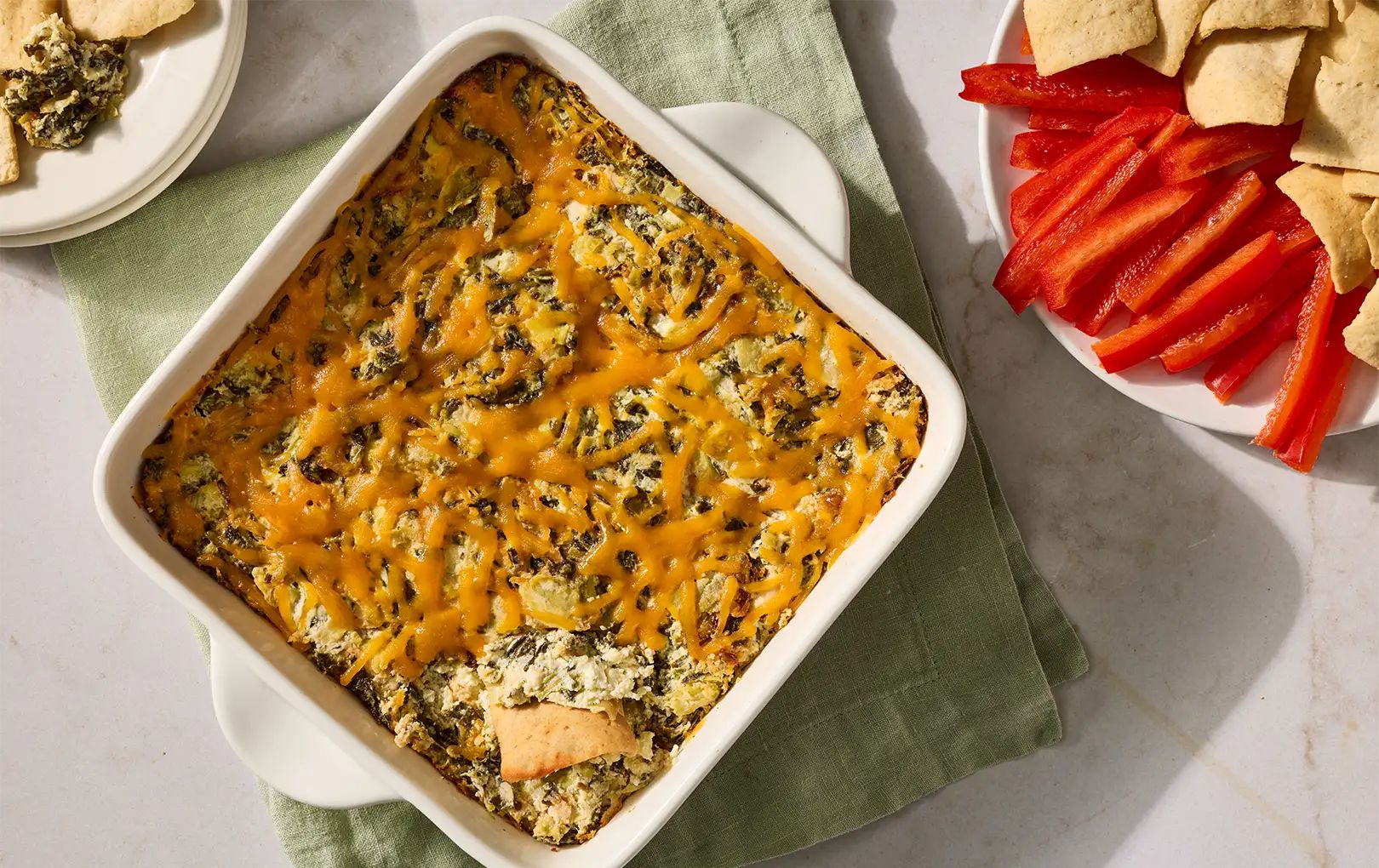 Creamy Jalapeño Spinach and Artichoke Dip
