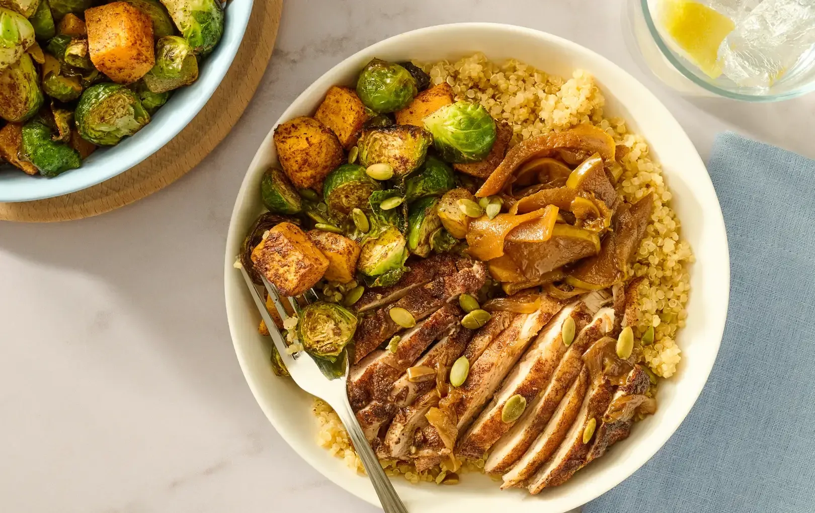 Apple Cider Chicken and Veggie Bowls