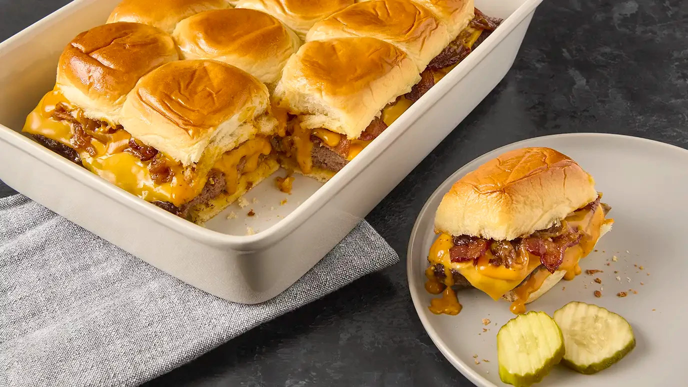 Pull Apart Cheeseburger Sliders