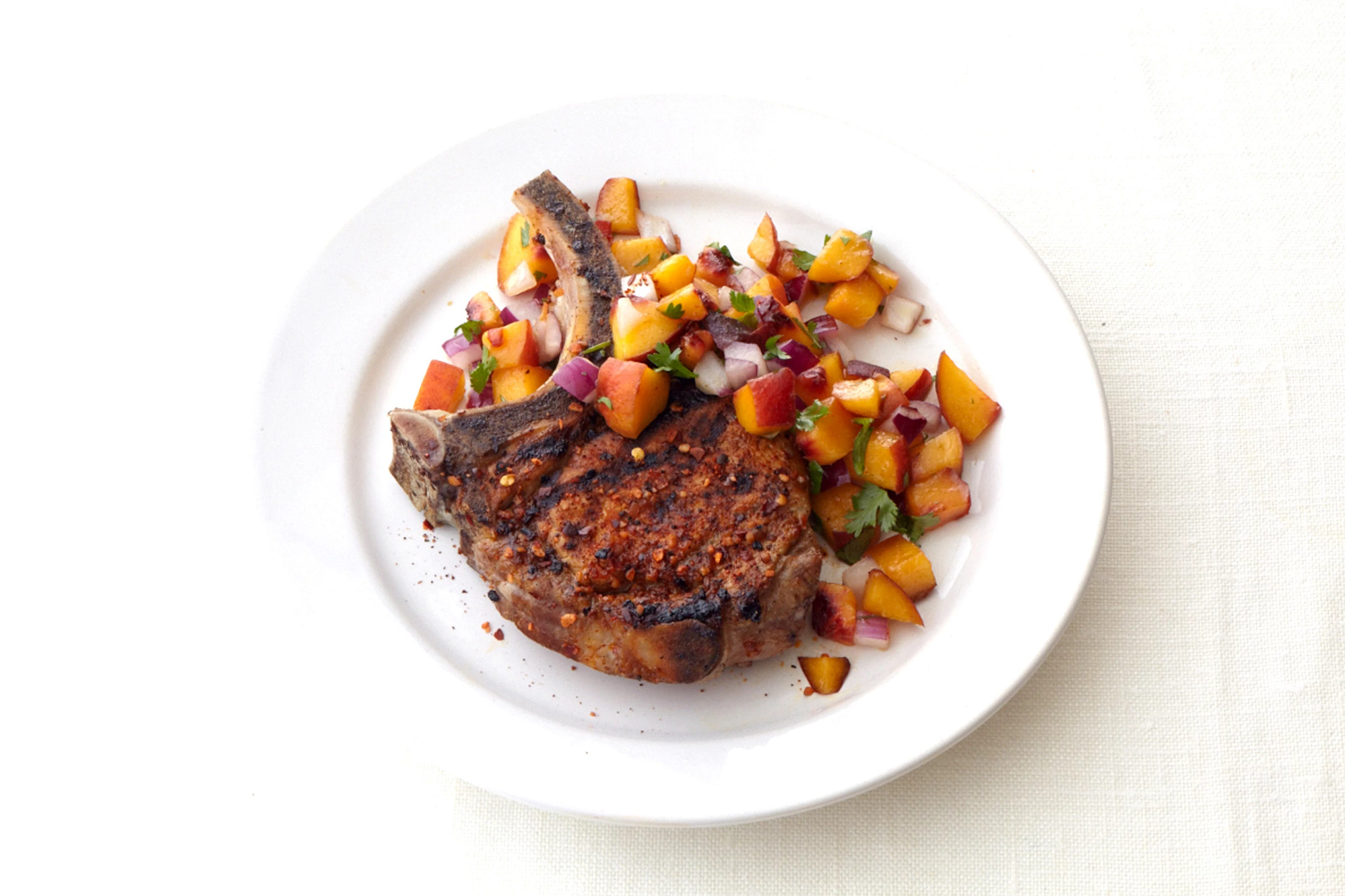 Lomo de cerdo con ensalada de mango