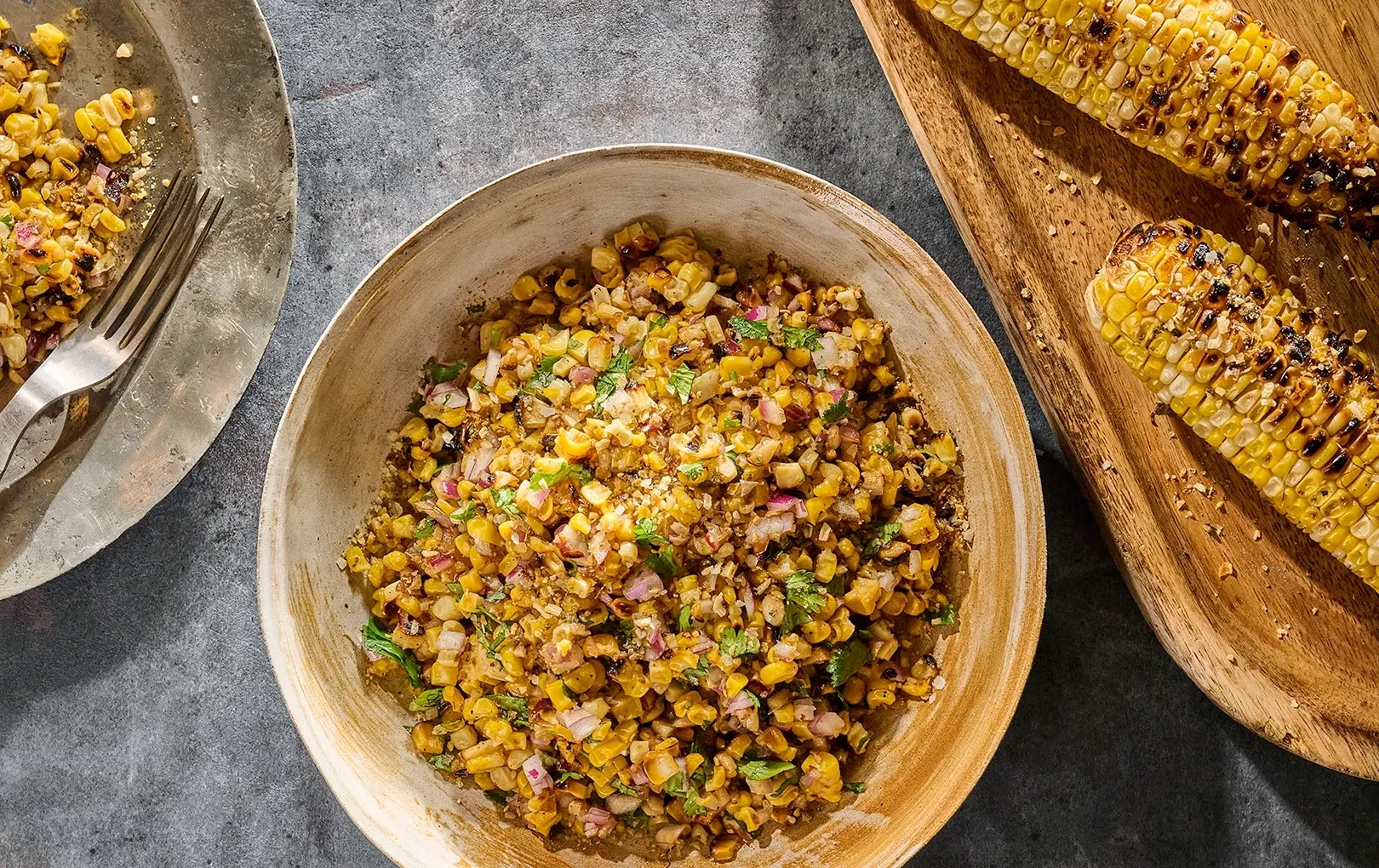 Jalapeño Lime Grilled Corn Salad