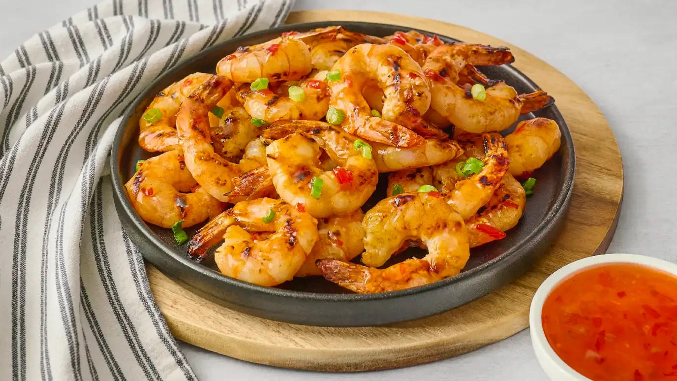 Crevettes glacées à la sauce Sweet Chili