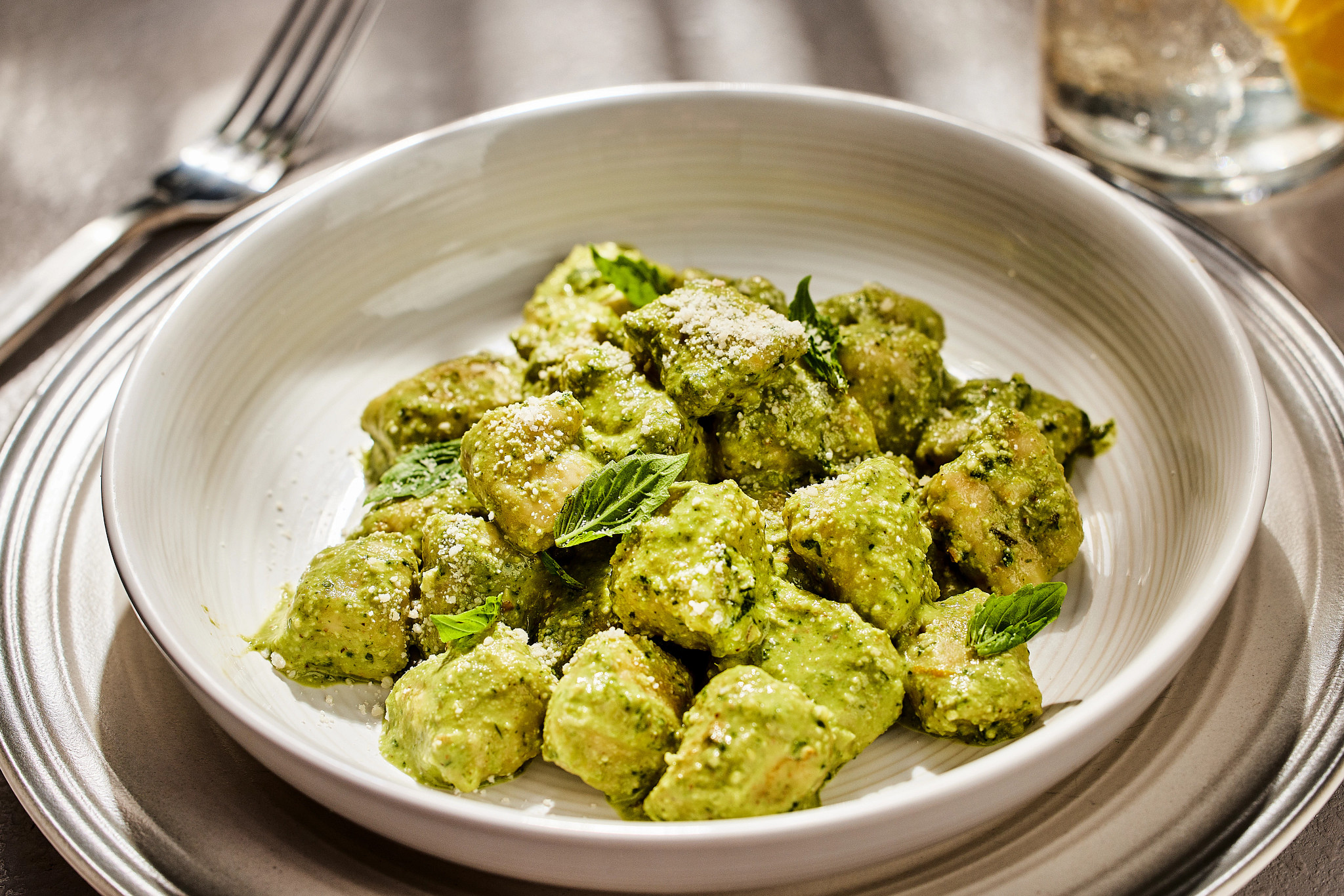 Potato Gnocchi with Sour Pesto