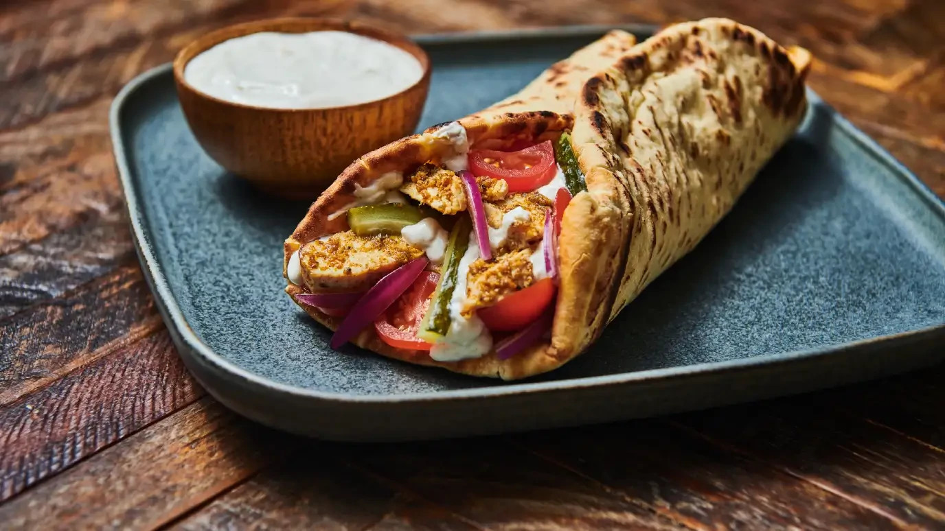 Shawarma Pita with Garlic Sauce