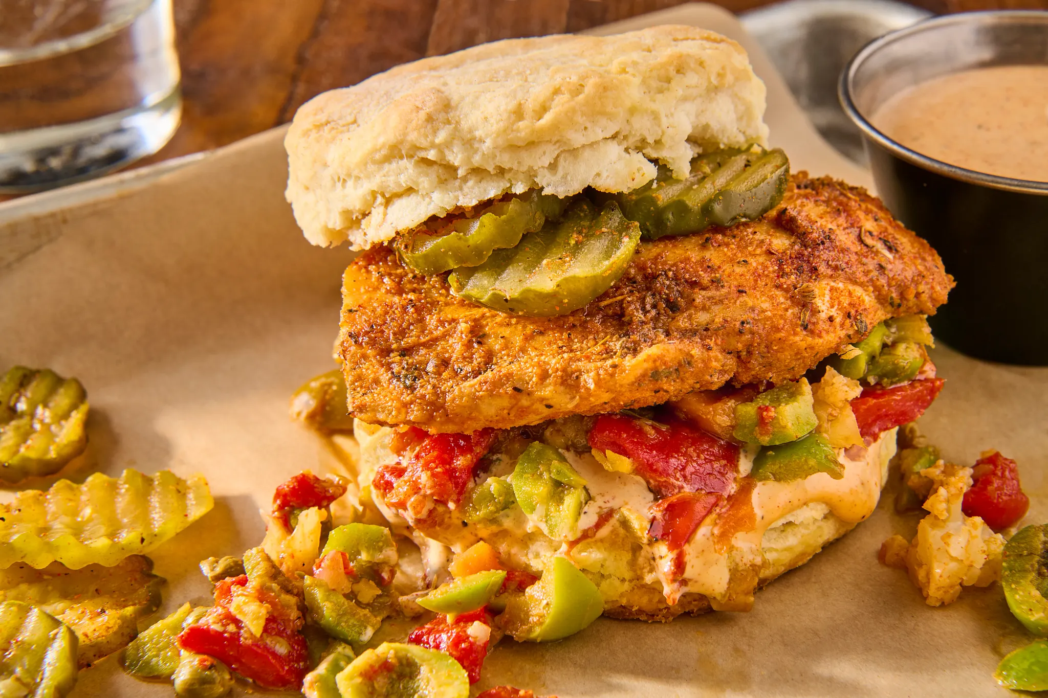 Blackened Chicken Biscuits