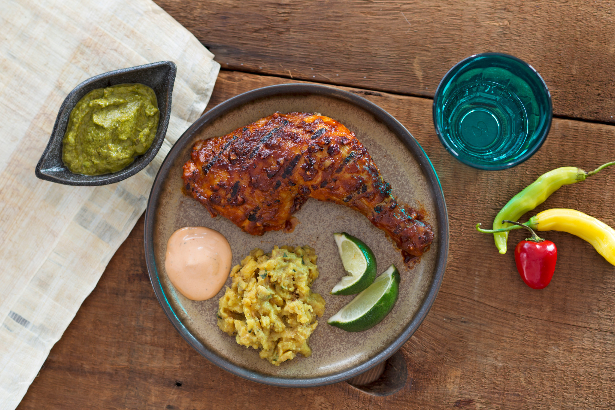 Peruvian Roasted Chicken with Amarillo Sauce