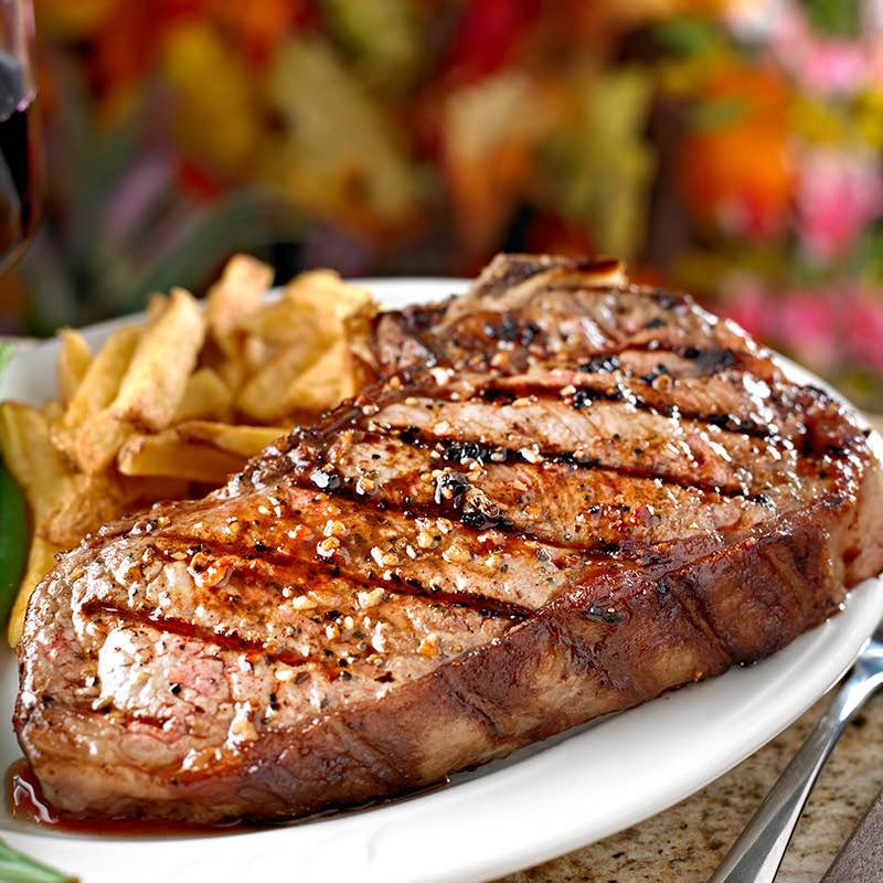 Steak au vin rouge et aux échalotes