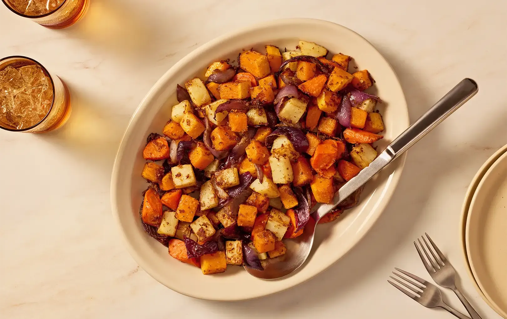 Roasted Onion & Garlic Vegetables