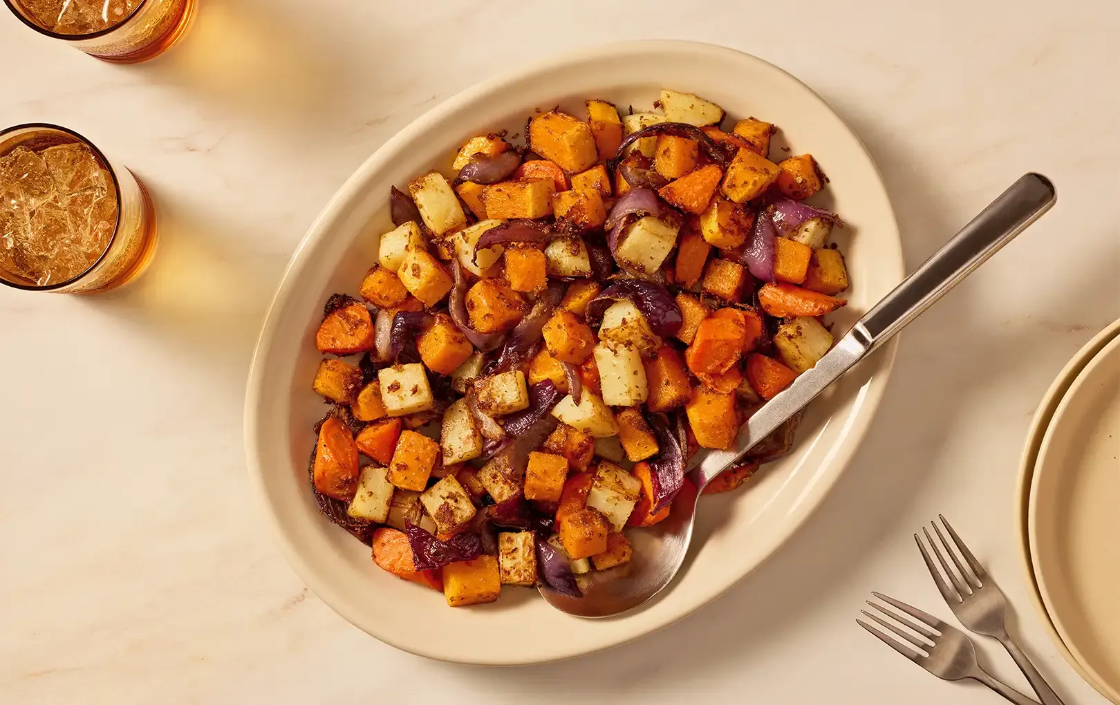 Roasted Onion & Garlic Vegetables