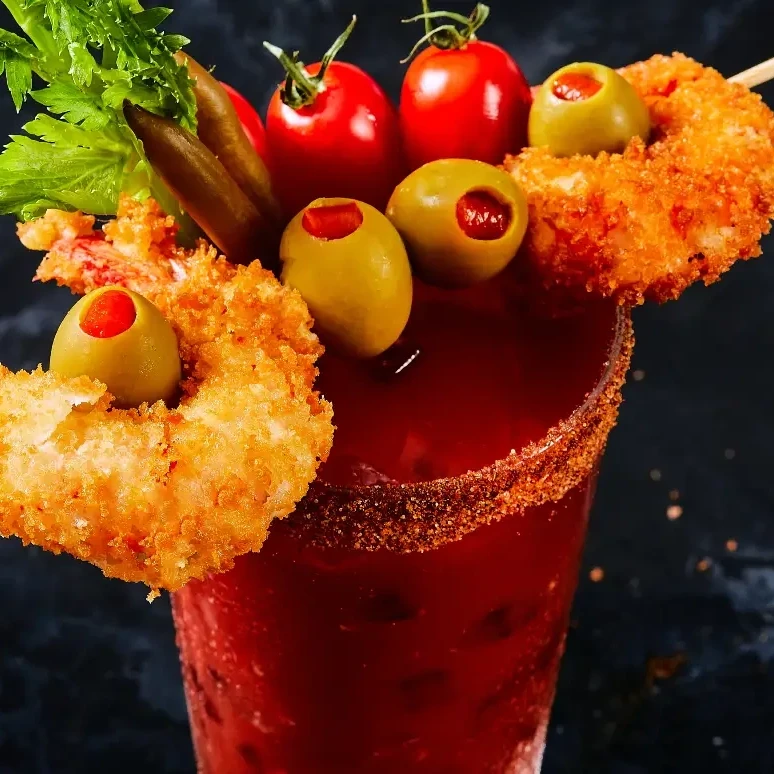 Cocktail Caesar aux crevettes frites Franks RedHot Cocktail Caesar aux crevettes frites Franks RedHot