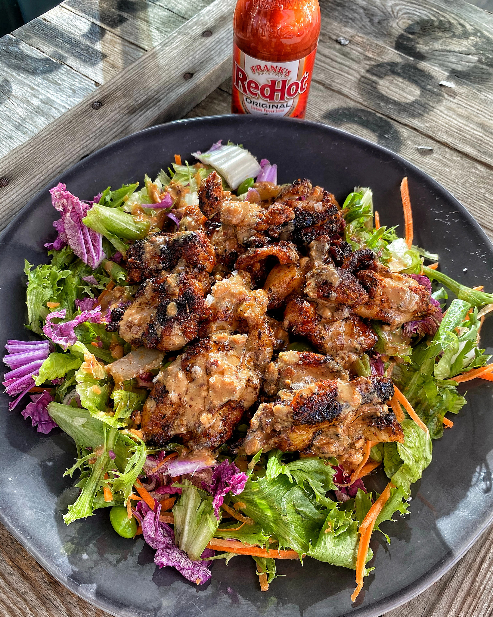 TomsBigEats Hot Honey Almond Chicken Salad
