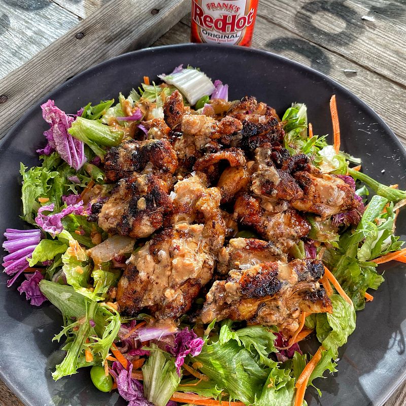 TomsBigEats Hot Honey Almond Chicken Salad TomsBigEats Hot Honey Almond Chicken Salad