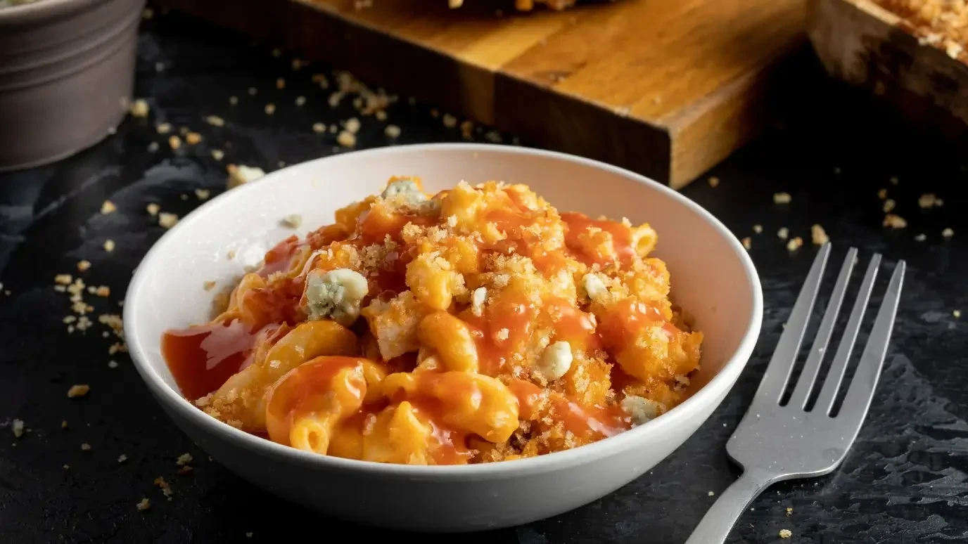 Ultimate Buffalo Chicken Mac and Cheese