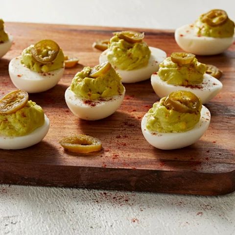 Avocado Chipotle Deviled Eggs