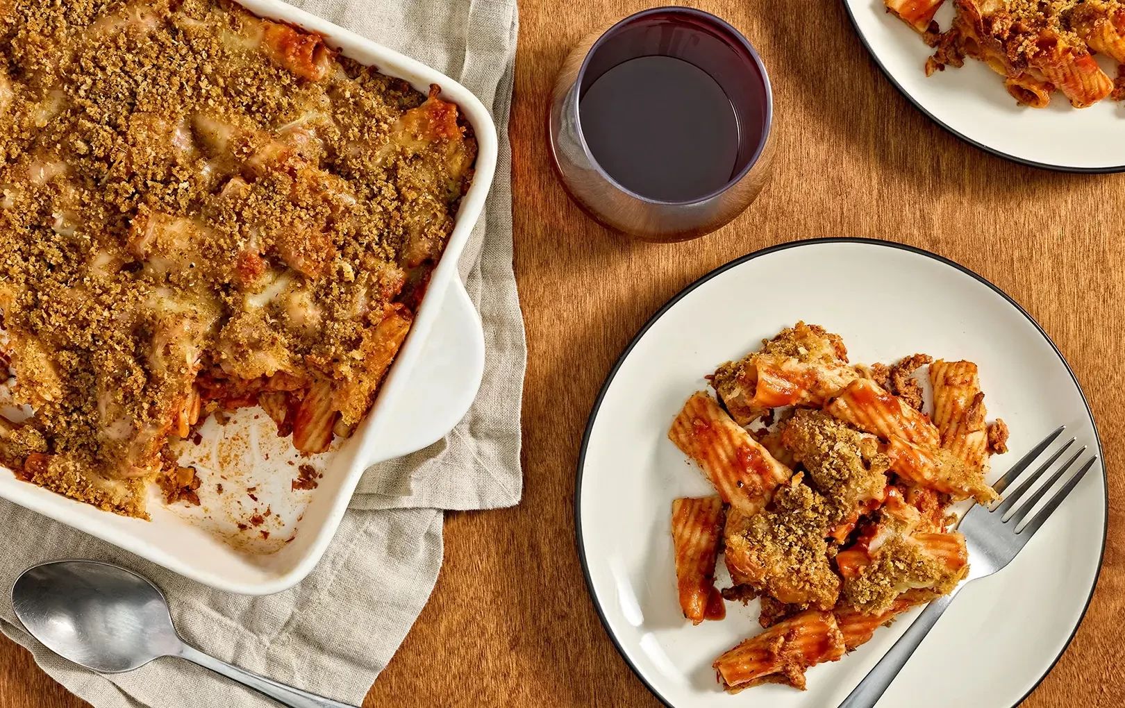 Crunchy Cheesy Pasta Bake