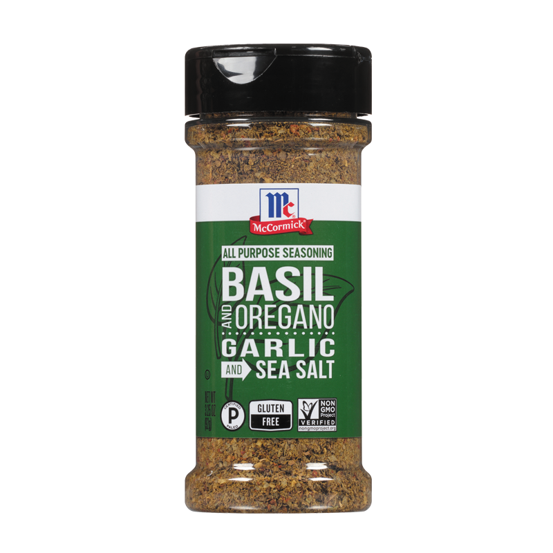 basil and oregano garlic and sea salt