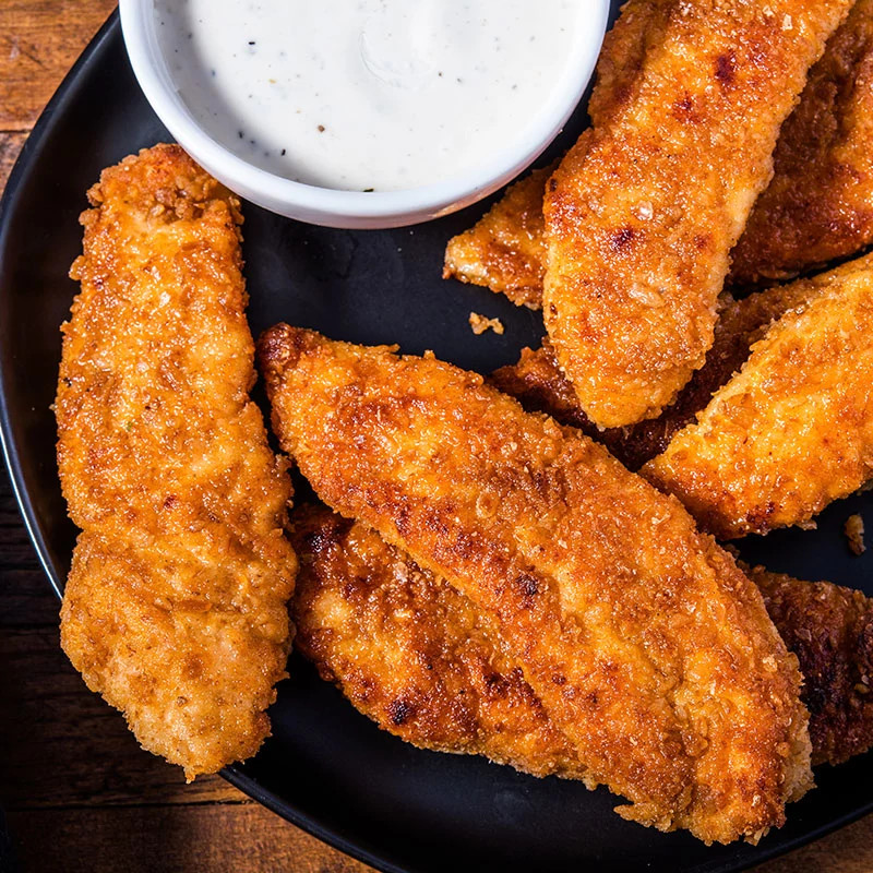 PretzelCrusted Honey Garlic Chicken Strips