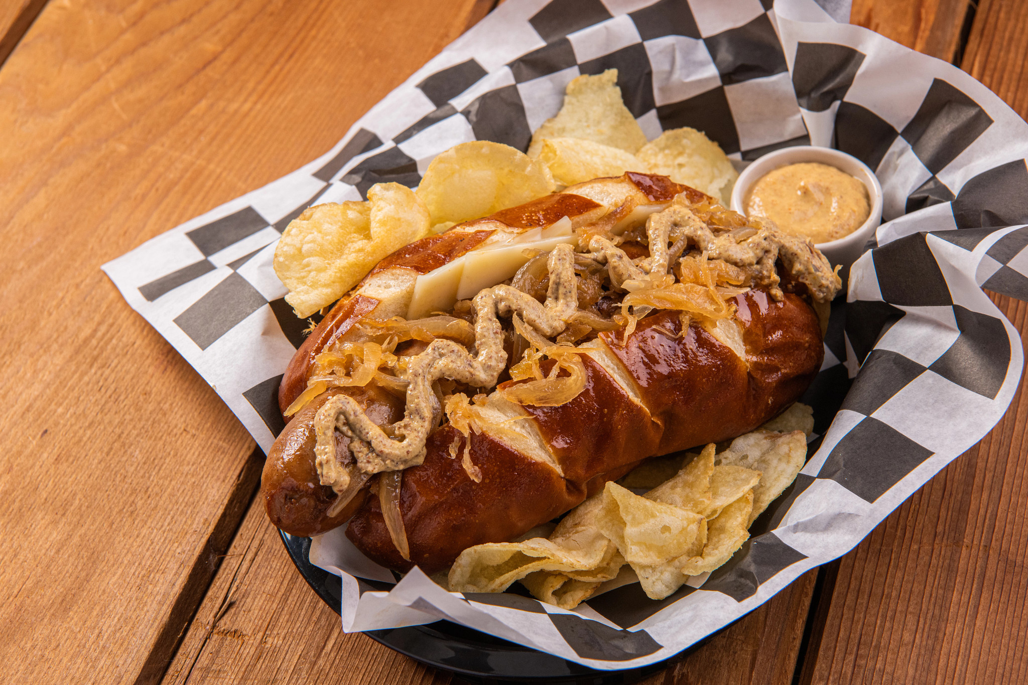 Stone Ground Dijon Bratwurst Pretzel Sub