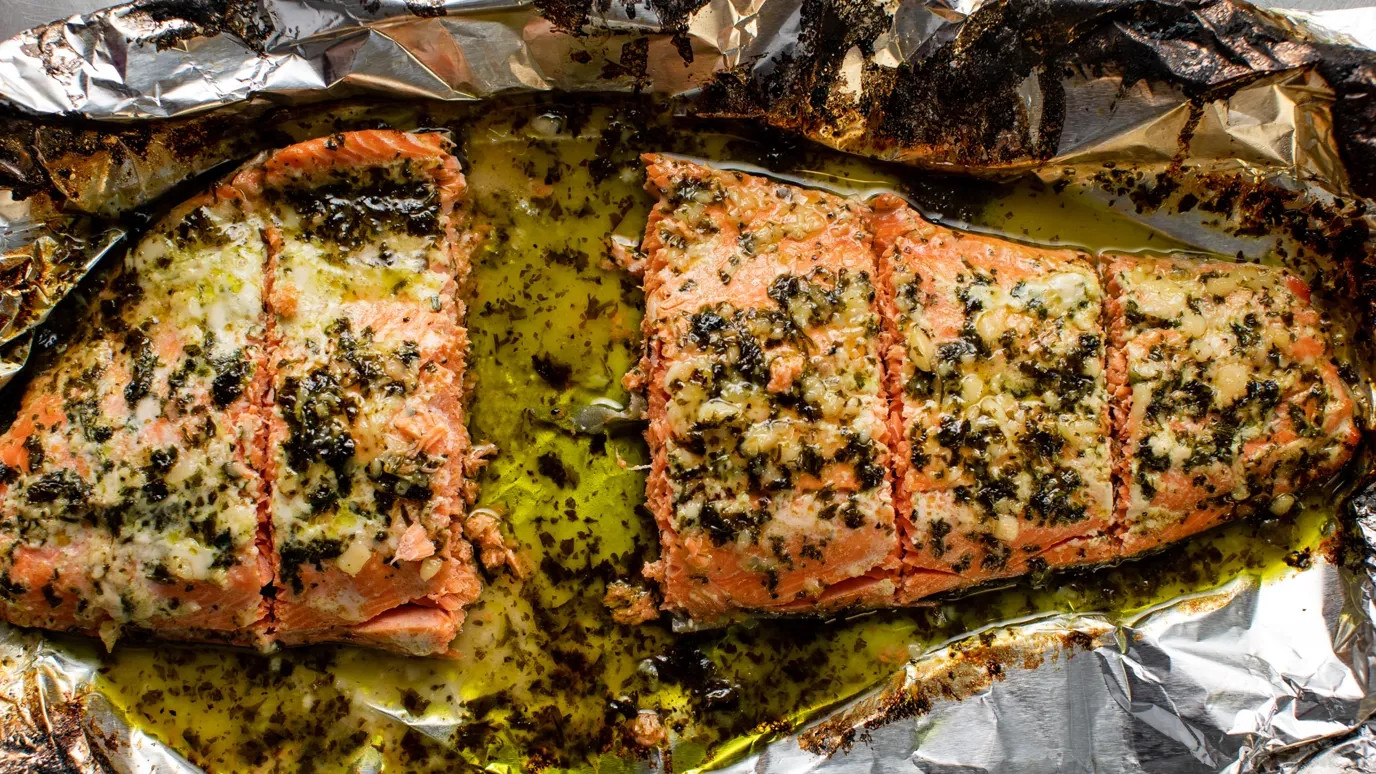 Cilantro Honey Glazed Salmon