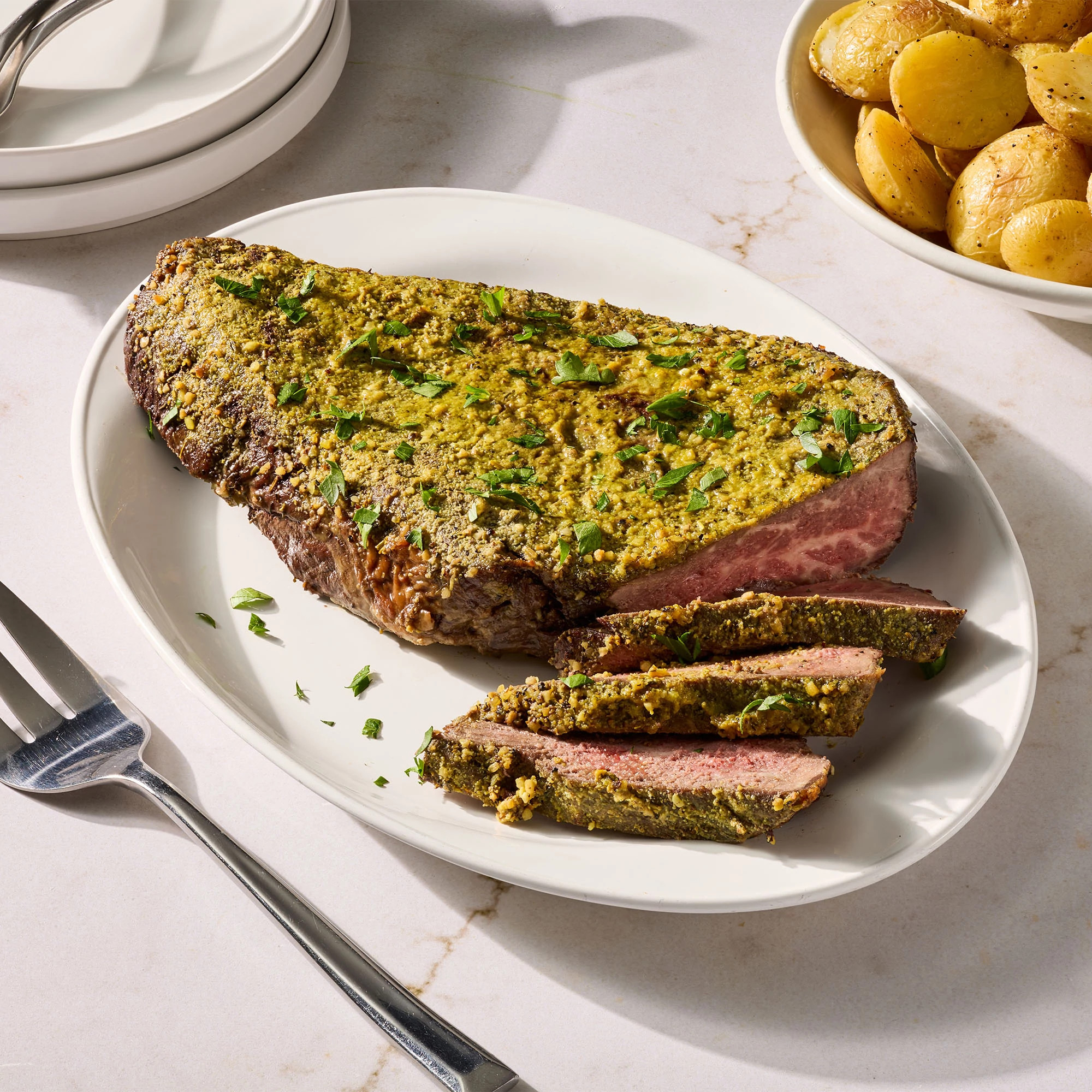 Garlic and Herb Butter Roast Beef