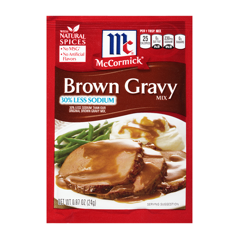 less sodium brown gravy mix