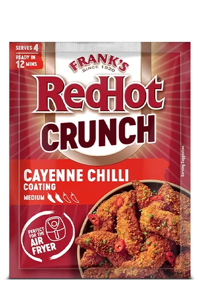 FRANK'S REDHOT® CRUNCH CAYENNE CHILLI COATING FRANK'S REDHOT® CRUNCH CAYENNE CHILLI COATING