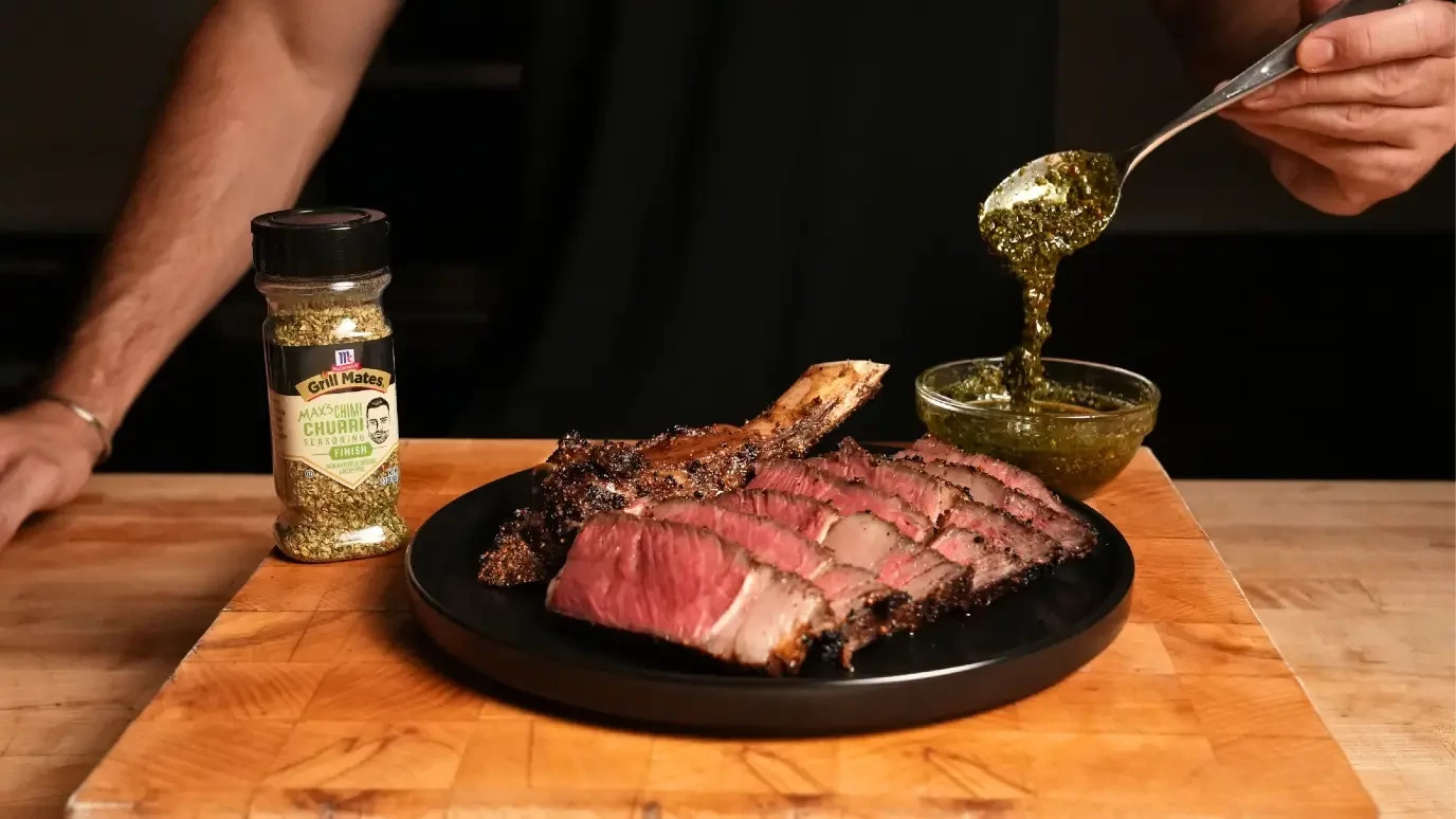 Grilled Steak with Chimichurri Sauce