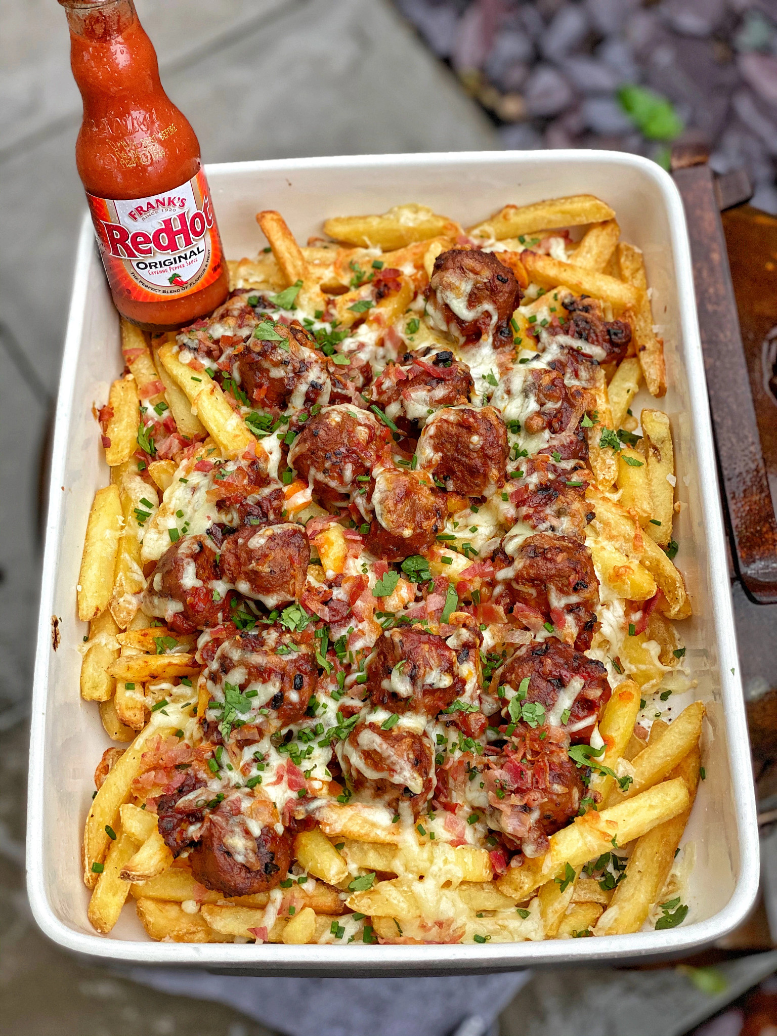 TheFatFoodieUK Fatty Frank’s Meatball Marinara Loaded Fries