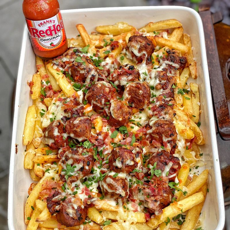 TheFatFoodieUK Fatty Frank’s Meatball Marinara Loaded Fries TheFatFoodieUK Fatty Frank’s Meatball Marinara Loaded Fries